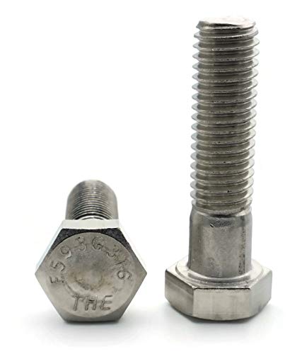 Завртки од хексадецимална капа 316 не'рѓосувачки челик-1/4-20 x 2-1/4 Делумна нишка Qty-25