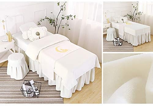 Корал руно за кревет за убавина, супер мека цврста маса масажа за масажа поставува кревети со дупка за одмор на лице 4-парчиња