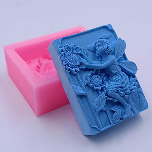 Одличен мувла Ангел силиконски сапун занаетчиска уметност силиконски флексибилен сапун од сончоглед DIY рачно изработени сапуни