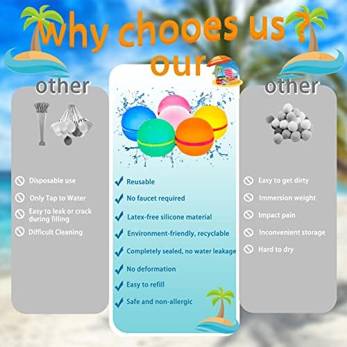 Балони за вода што може да се употреби за деца возрасни играчки на отворено играчки магнетна вода балони латекс силиконски брзо полнење само-запечатување