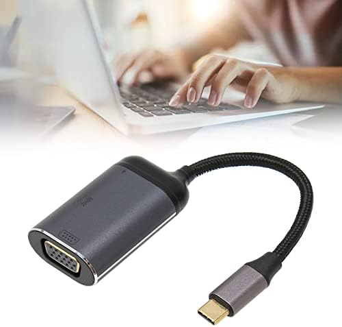 Sanpyl USB C до 4K VGA адаптер, 60Hz, 2 во 1 USB тип C до VGA Splitter, USB C до HD VGA адаптер за мобилни телефони, лаптопи, десктоп