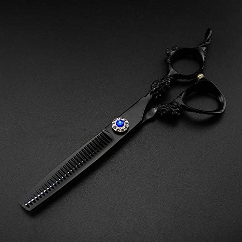 Ножици за сечење коса, 6 инчен јапонски челик црн змеј рачка фризерски салон ножици сечење бербер фризура Разредување ножици фризерски