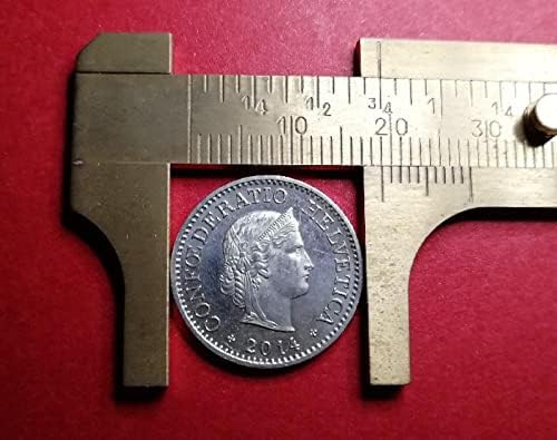 Европската Монета Постави Швајцарски 10 сантиметри 0.1 Франк Швајцарски Франк Карактер Монета Хелветија Божица