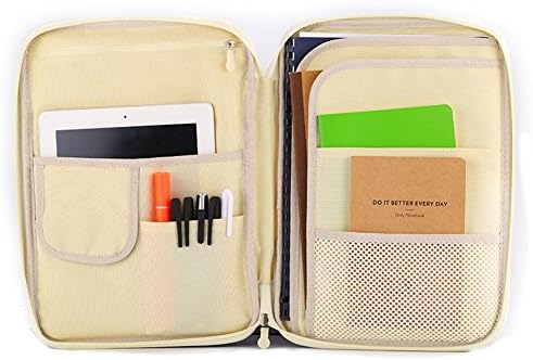 Мултифункционални торби за портфолио со документи со А4 Организатор-Вода на вода, пасош за пасоши за пасоши за iPads, тетратки