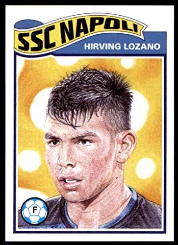 2020 година Топс UCL Living Set UEFA Лига на шампиони 210 Hirving Lozano Napoli Официјална фудбалска тргување картичка со ограничен печатење