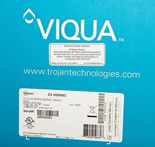 Viqua E4 Професионален домашен ултравиолетова вода систем 22 gpm 1 npt