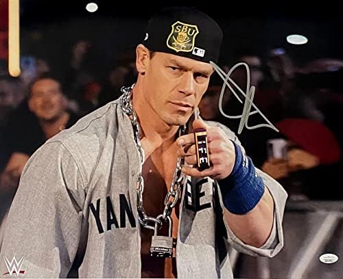 WWE Ексклузивно Johnон Сена потпиша автограмирана 16x20 Фото JSA автентикација 1 - Фотографии за автограми во борење