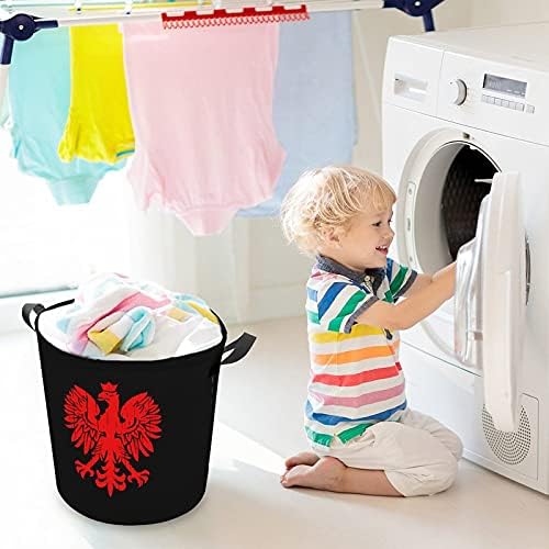 Полско Знаме Орел Склопувачки Организатор За Складирање Корпи За Перење Ја Попречува Облеката Декор За Домашна Спална Соба