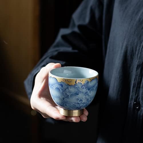 PAYNAN 1PC 95ML Кинески керамички кунг фу чаша чај креативна кунг фу чај сет за декорации додатоци