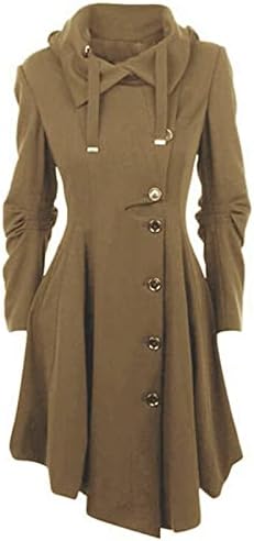 Потопло цврсти фит блузи жени аспиратори школки занишани палто со долги ракави зимски полиестер, обичен палто со палто, обичен палто,