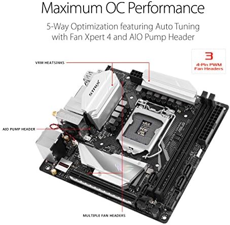 Asus Rog Strix Z370-I Gaming LGA1151 DDR4 DP HDMI M.2 Z370 Mini ITX матична плоча со одборот 802.11ac WiFi, Gigabit LAN и USB 3.1