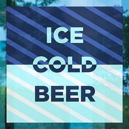 CGSignLab | Мраз Ладно Пиво-Ленти Сини Јасен Прозорец Се Држат | 24 x24