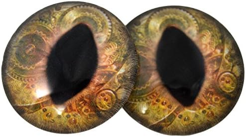 40мм кафеава мачка или змеј Големи стаклени очи за изработка на кукли за изработка на накит за украси за книги за украси таксидермиски уметнички