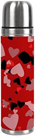 Вантасо Шише шише вinesубените Ден на шарена срцева loveубов лето пролетна вакуумска колба со двојно wallид изолирана чаша кригла