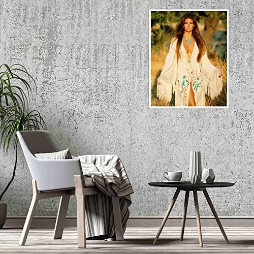 Raquel Welch Canvas Prints Pater Wallидна уметност за украси за домашни канцеларии Необразно 32 x24