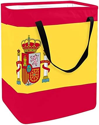 Шпанско Знаме Корпа За Перење Алишта склоплива корпа за Складирање Со Рачки за Попречување, Детска Соба,Складирање Играчки