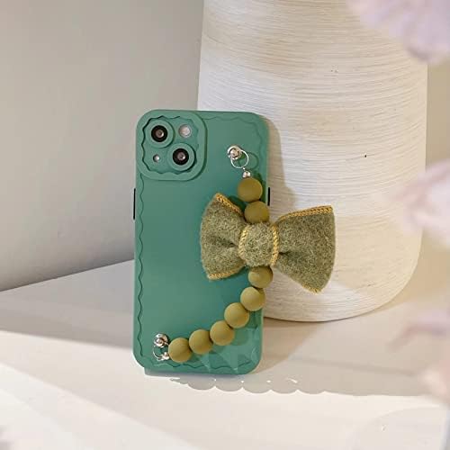 Компатибилен со Iphone 13 Pro Max Случај Со Симпатична Лента За Зглоб На Лак, Креативна Ангелска Камера Во Корејски Стил Мека Издржлива