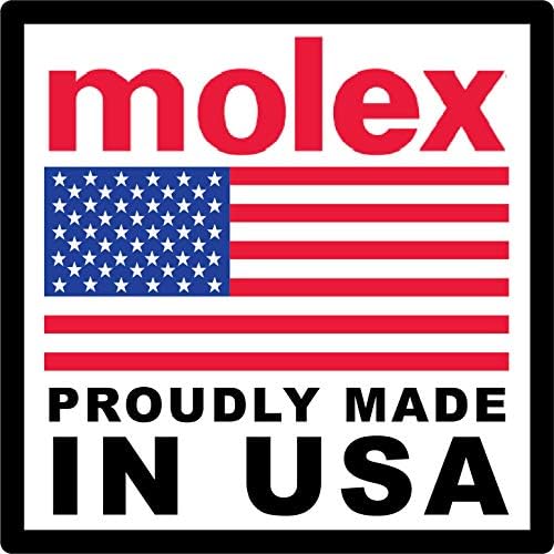Molex 194130110 комплет за терминали без лемери, не изолирани терминали, комплет од 180 парчиња, направен во Америка