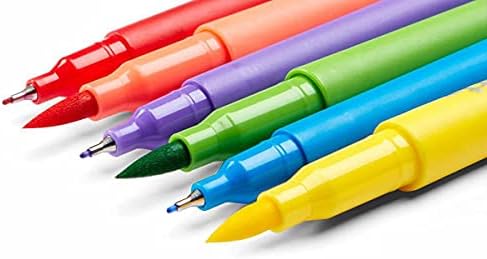 Kingart ™ Studio Dual Tip Brush Pen Man Markers со Fineliner, сет од 36 уникатни бои