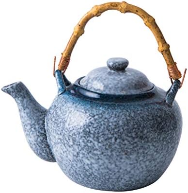 Doitool чајник, јапонски стил чајник Исклучителна керамички чај котел креативна бамбус рачка преносен сад за чај