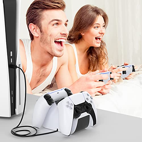 PS5 Контролер Полнач Станица-PS5 Игра Контролор Додатоци Cybermix DualSense Контролер Станица За Полнење Компатибилен Со Playstation 5
