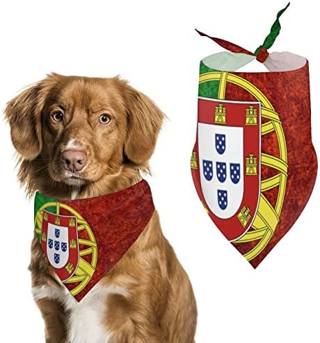 Гроздобер Португалски Знаме Прекрасна Куче Бандани Модел Триаголник Миленичиња Шамија Перат Куче Лигавчиња Марамче