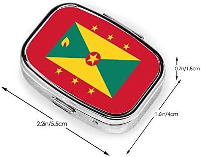 Знаме на плоштад Гранада, мини пилула кутија за патувања за медицина Организатор Преносен метал пилула кутија