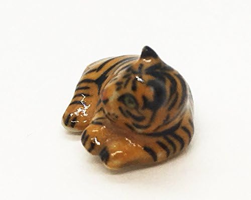 Witnystore тигар керамички минијатурни слатки животни фигурини колекционерски кукли рачно изработени декор
