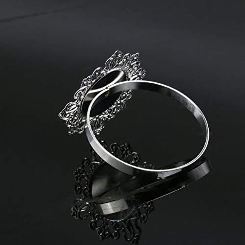 Фавомото салфетки прстени 12 парчиња акрилни салфетки прстени држачи за салфетки што трескаат рачно занаетчиски трпеза метални држачи
