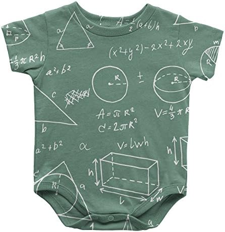 Брзо добрите математички лого го обликуваат новороденчето едно парче Snapsuit Bodysuit 6 месеци мулти-боја