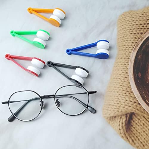 GXXMEI 40PCS мини сонце очила за очила за очила за очила за чистење четки за чистење четка, 5 бои