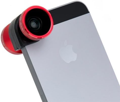 Олоклип 4-во-1 Леќа Решение за iPhone 5-Црвено