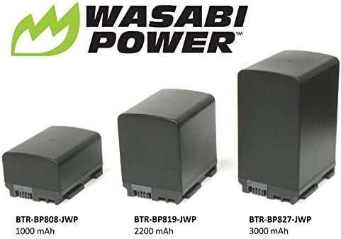Батеријата за напојување Wasabi за Canon BP-808, BP-809 и Canon FS21, FS22, FS31, FS40, FS200, FS300, FS400, Vixia HF G10, HF G20, HF M30,