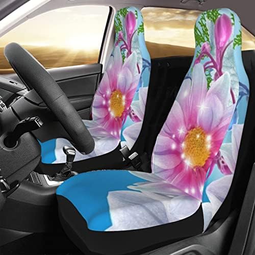 Убави цвеќиња и пеперутки капаче за седиште на автомобили Еластично капаче за перниче за автомобили, погодно за автомобил/SUV/камион/комбе, генерален