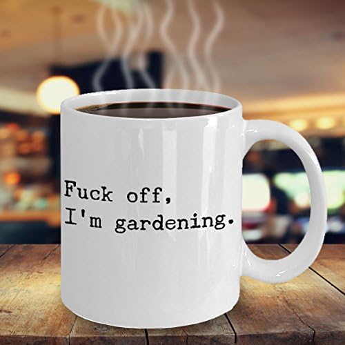 Смешно градинарско кафе за кафе - 11oz Керамичка чаша за бел чај - Најдобар подарок мажи жени жени сопруга соработник пријател Садо Мраз