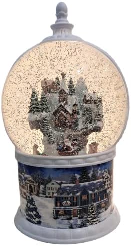 Герсон Интернационал Герсон 10,5 инчи осветлен анимиран Божиќен снежен свет w/континуиран вртливиот сјај, 2548350