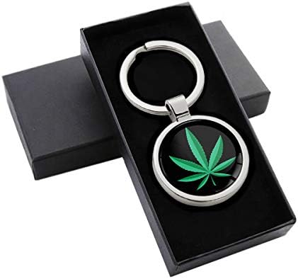 3Д метална марихуана лист канабис плевел клучеви за клучеви за клучеви, жени жени со клучеви за подароци кк 157