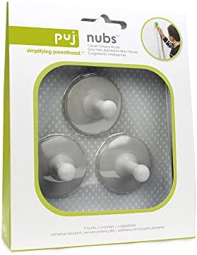 PUJ-Nubs, Peel ‘N Stick Leadesive куки, меки и грипи wallидни куки за висечки додатоци за бања и предмети за домаќинството, лесни за