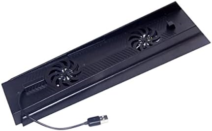 Солустра загради 1 парчиња рачка за полнење вентилатор со пристаништа вертикални штандови за USB моден полнач пристаниште црно ладење