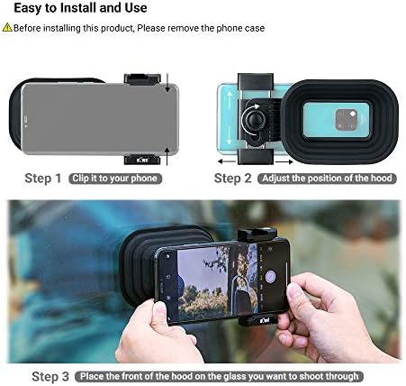 Универзален анти-рефлексија на леќи за камера за iPhone Samsung Android паметен телефон, прилагодлив монтажа на статив за прицврстување