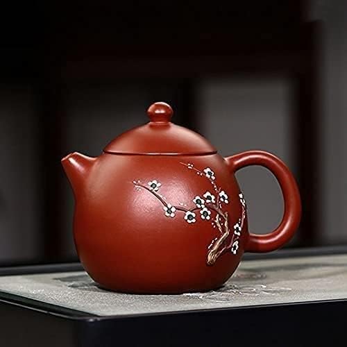 Чајник 210ml виолетова глина чајници од сливи цвеќиња змеј јајце чај сад сурова руда котел за убавина рачно изработена чај од зиша сет