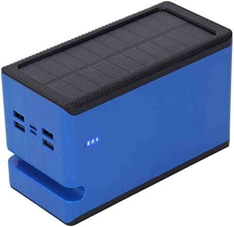 FtVogue Solar Power Bank 100000mAh 32LED на отворено кампување светло за итни случаи со 4 USB порти US Plug 100240V за надворешно сино