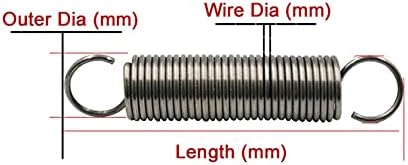 Замена на метална затегнување на затегнување 1pcs Пролет на продолжение, што се користи за DIY експанзија на пролетна жица со дијаметар