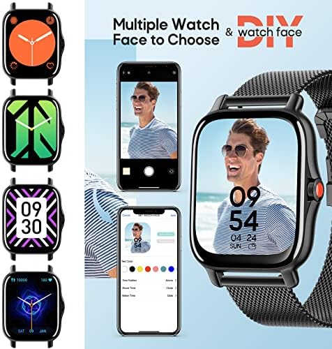 ZKCreation Smart Watch Fitness Tracker за Android iOS телефони SmartWatch со полнач за часовници