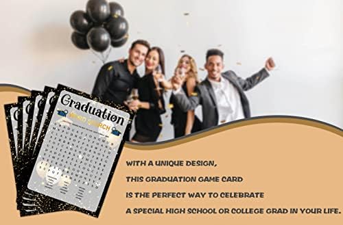 Игри за дипломирање - картички за пребарување на зборови за дипломирани - украси за забави за дипломирање 2022 - Прослави за злато