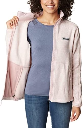 Колумбија, женски џемпер, временски услови со целосна патент, правлива розова Хедер, среден