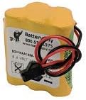 Батерија Никел Метал Хидрид Батерија 6.0 V 1800mAh ~ - BGNMHAA1800-5FWP-BWRP Замена Батерија