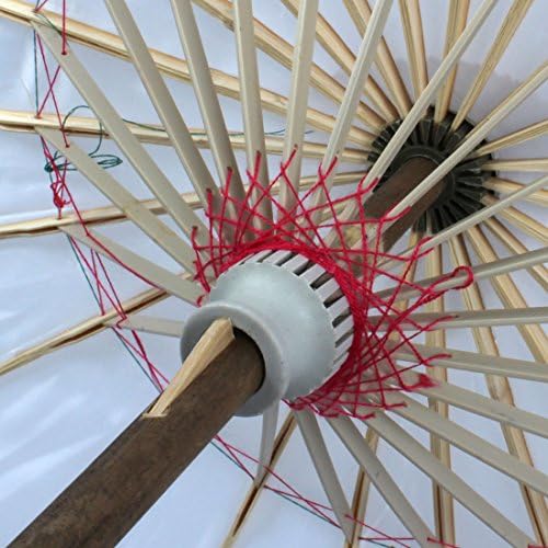 Ruilogod Bamboo Јапонски кинески стил Традиционален рачно танцување чадор парасол 78см диа бел (лична карта: 329 0C0 0EB FA9 B67