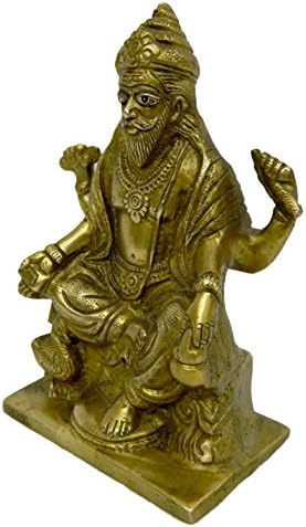 Bharat haat чист месинг метал бог висвакарма во убава завршна обработка и декоративна уметност BH03690