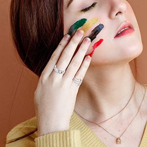 Ферако 3 парчиња бакарни магнетни прстени за жени-99,99% чисти бакарни палецот магнетски прстен што може да се прилагоди со прстени со кутија